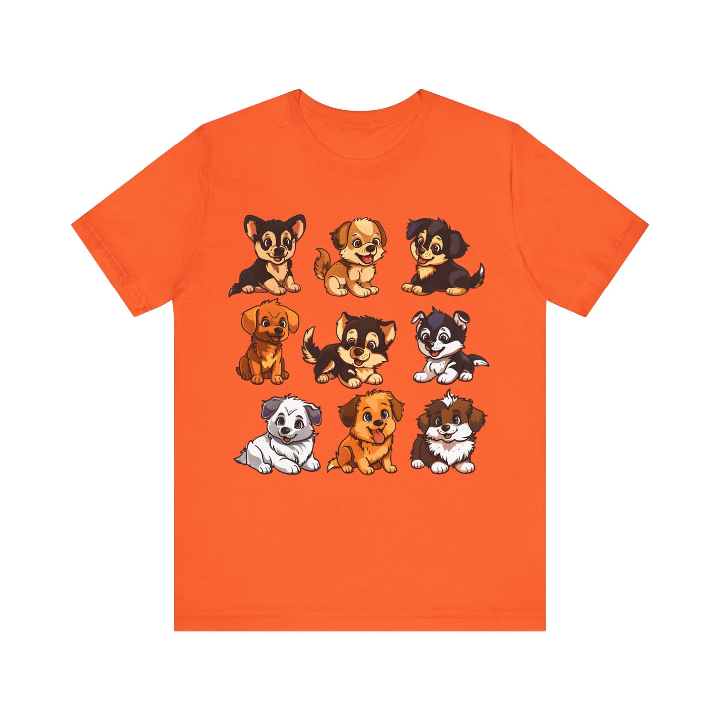 Nine Happy Puppies T-shirt design