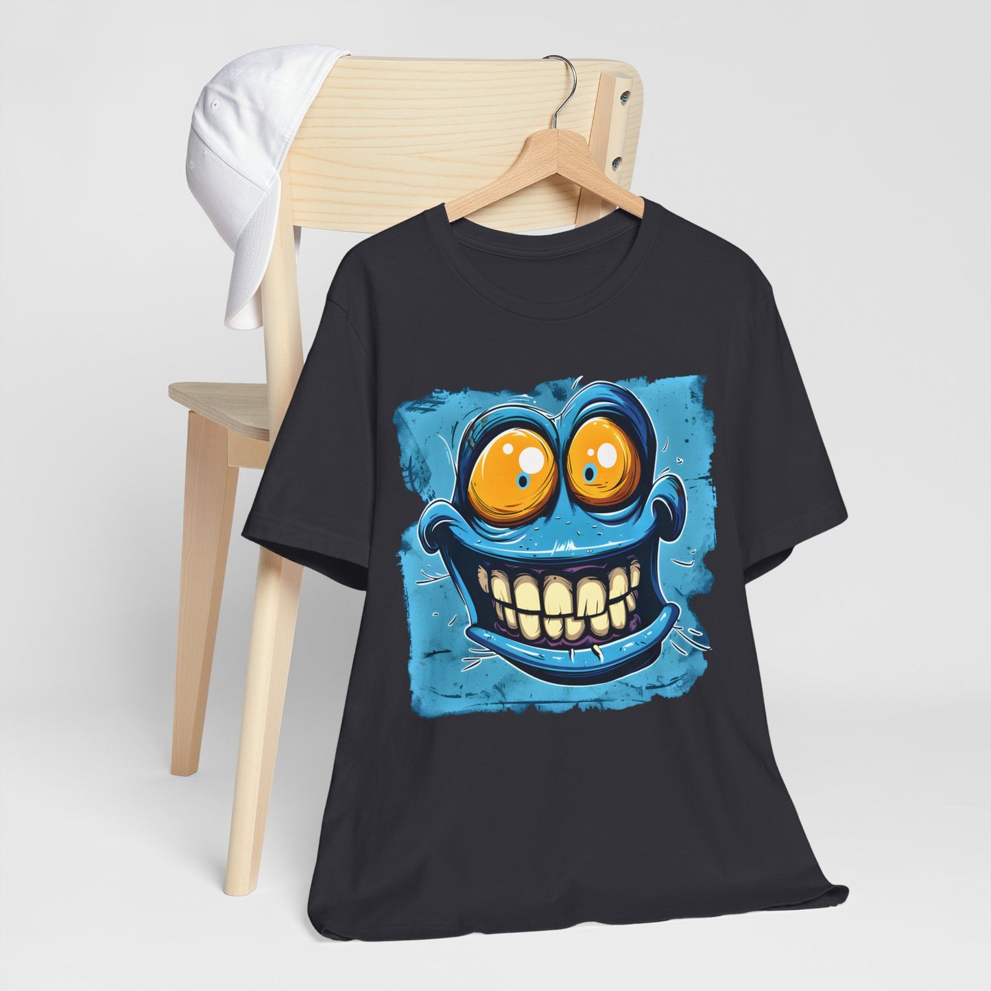 Blue Smiley Funny T-shirt design