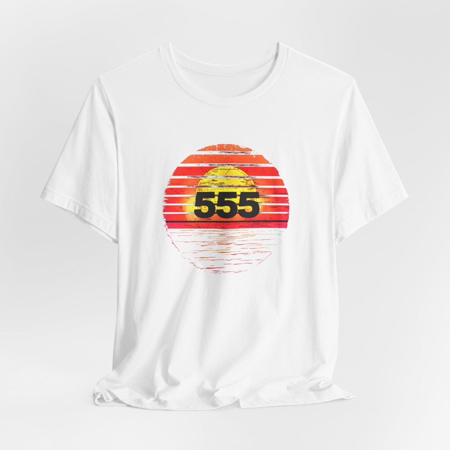 Dark "555" Number T-shirt design