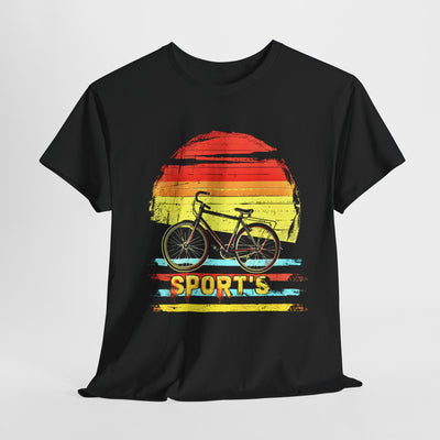 Classic Street Bicycle Sunset Graphic Tee | Retro Cyclist Vibes