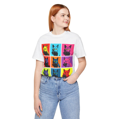 9 Andrew Warhol Style Cats T-shirt design