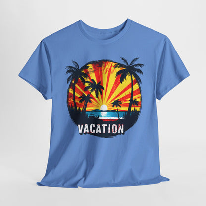 Sunset Palms Vacation T-Shirt – Retro Tropical Vibes for Your Getaway