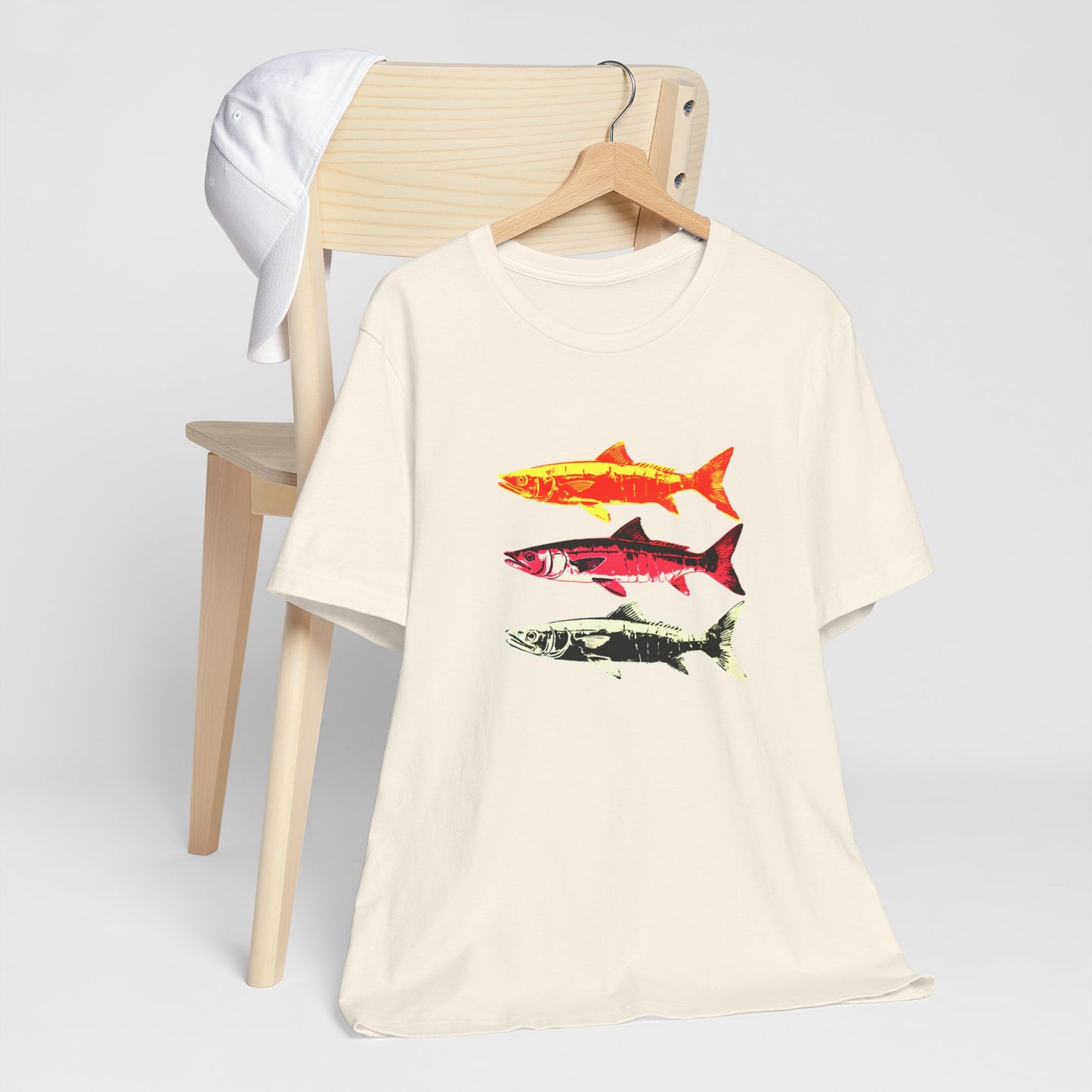 Three Warhol Style Herring Fish T-shirt design