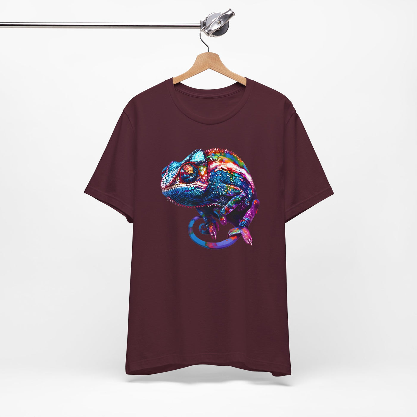 Purple chameleon t-shirt design