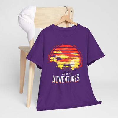 "4x4 Jungle Sunset Adventures T-Shirt – Conquer the Wild, Chase the Sunset"