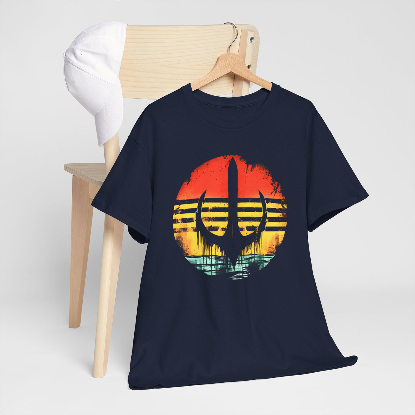 'Neptune's Trident Sunset' Graphic T-shirt - Ocean Sunset Inspired Premium Tee