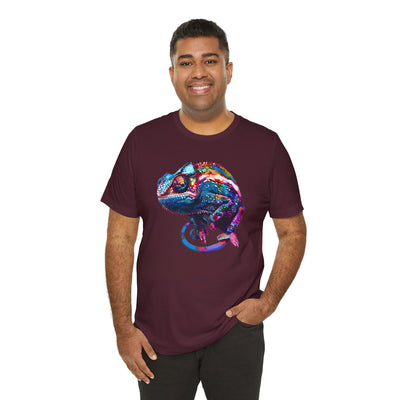 Purple chameleon t-shirt design