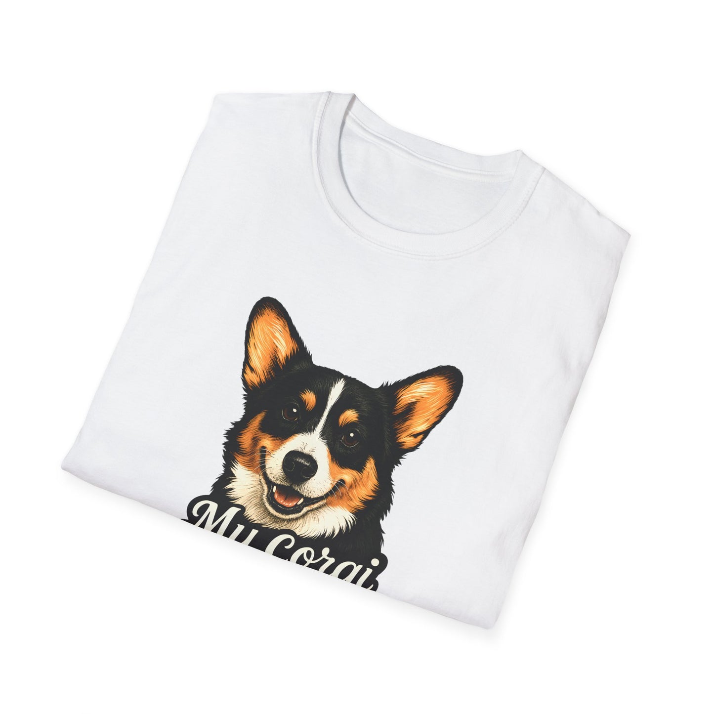 Corgi Lover T-Shirt - My Corgi Thinks I'm Great, Cute Dog Tee, Pet Owner Gift, Animal Lover Apparel, Funny Dog Shirt