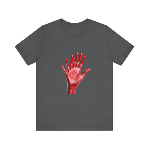 Red Zombie Hand With Too Many Fingers