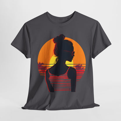 Sunset Beach Silhouette T-shirt design