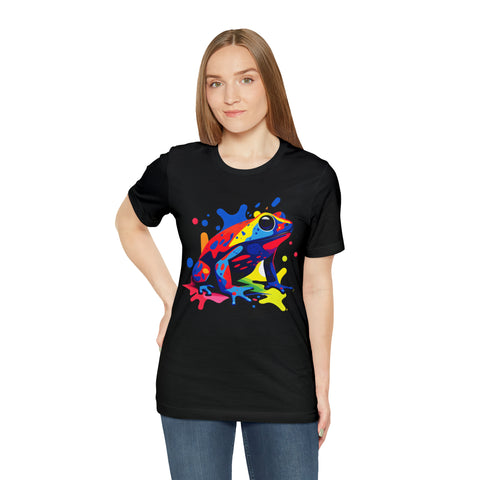 Super frogs collection: Funny graphical dart frog in rainbow colors