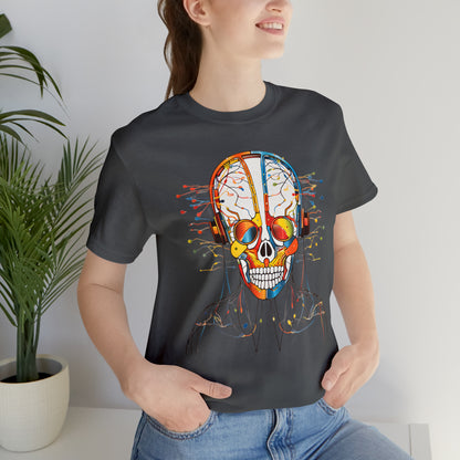 Graphical skeletons collection: Colorful Skull with Headphones Design