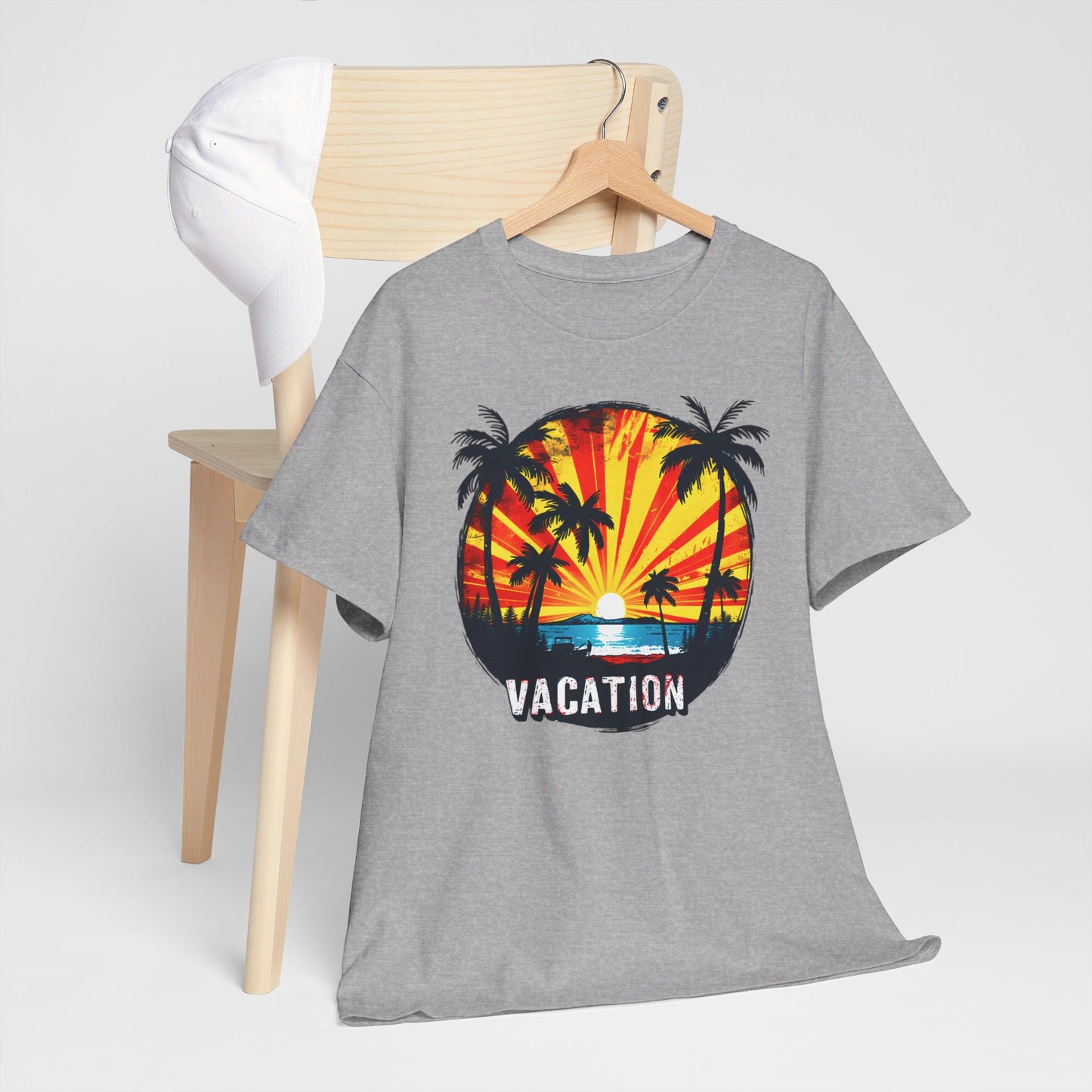 Sunset Palms Vacation T-Shirt – Retro Tropical Vibes for Your Getaway