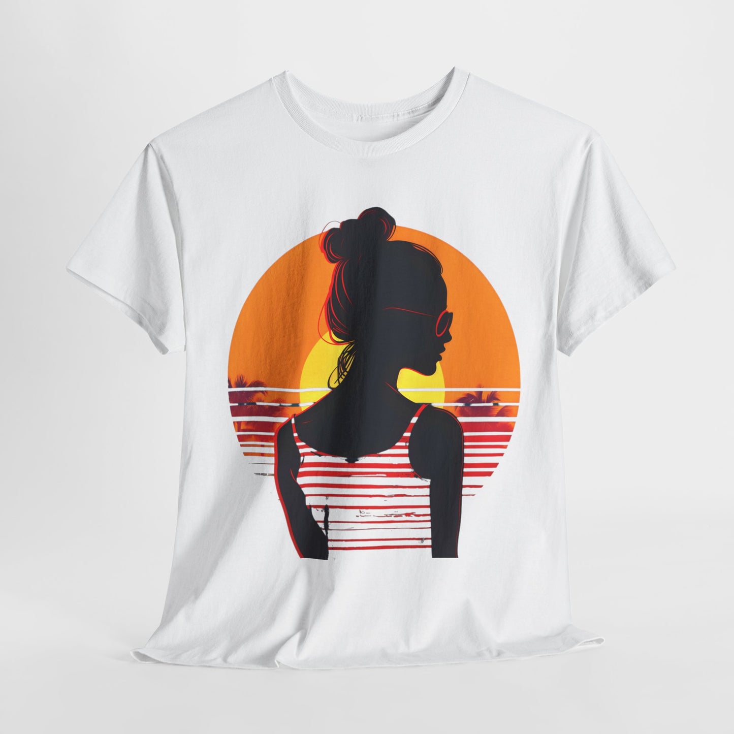 Sunset Beach Silhouette T-shirt design