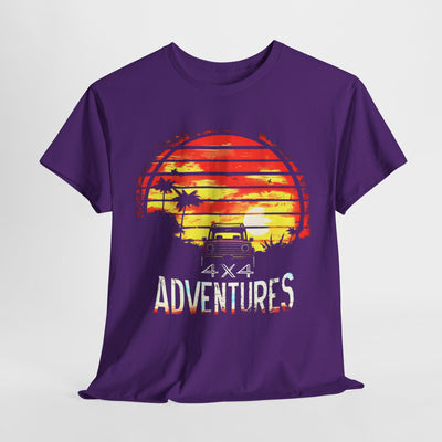 "4x4 Jungle Sunset Adventures T-Shirt – Conquer the Wild, Chase the Sunset"