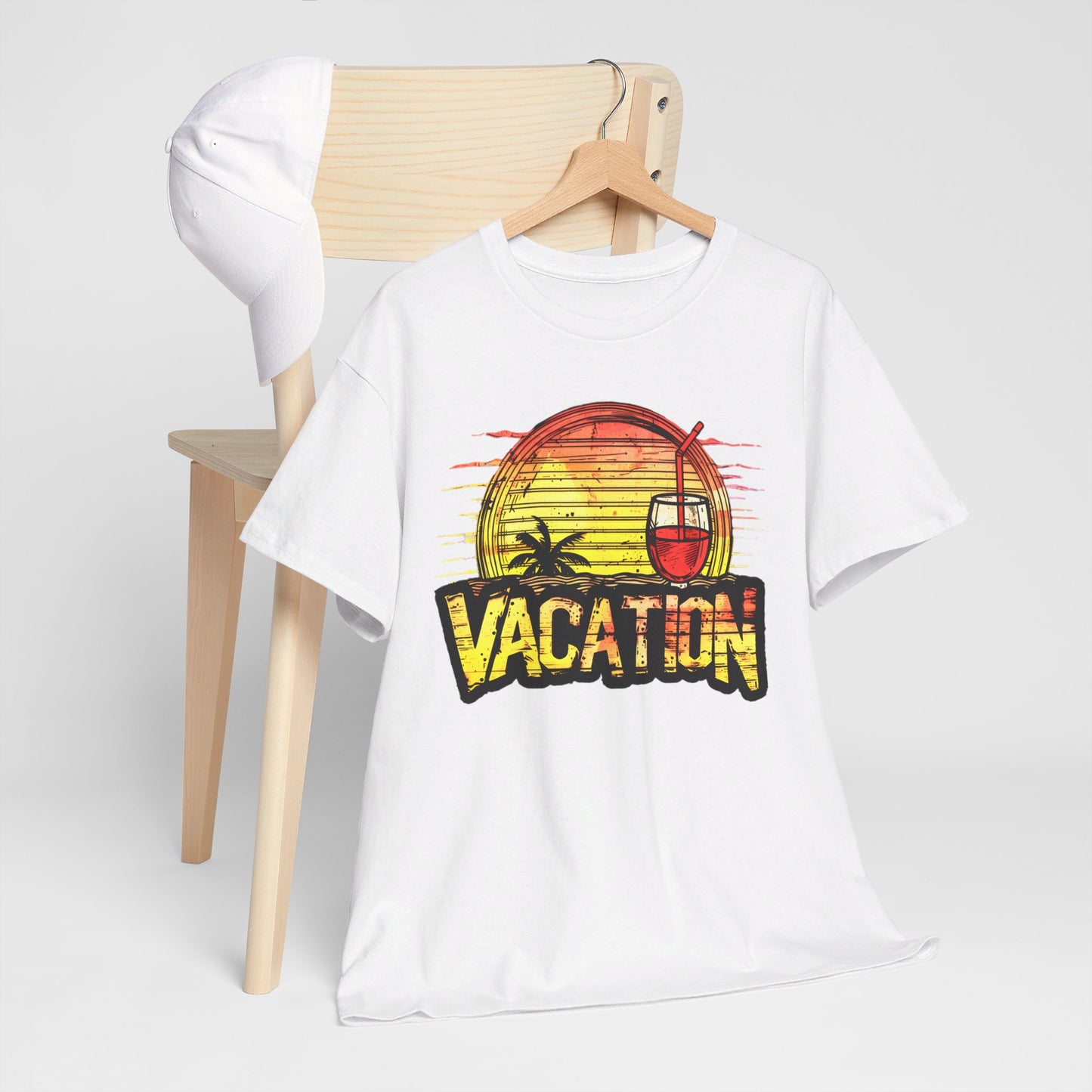 Sunset Vacation Cocktails Pleasures T-Shirt – Sip, Relax, and Unwind