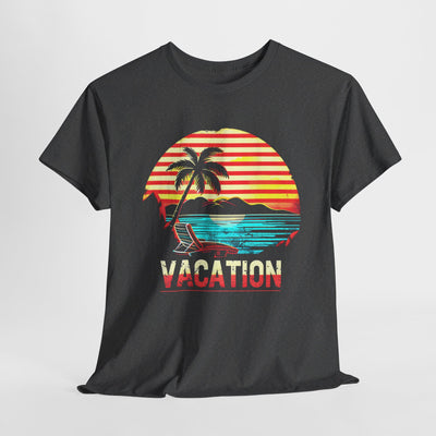 Tropical Palm Vacation T-Shirt - Relaxed Fit, Beach Vibes Graphic Tee