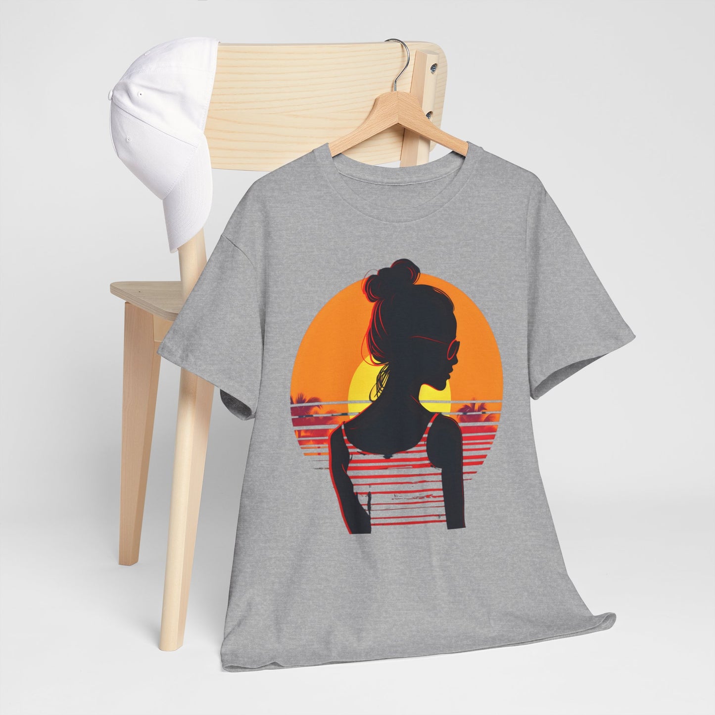 Sunset Beach Silhouette T-shirt design