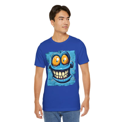 Blue Smiley Funny T-shirt design