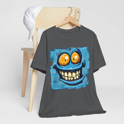 Blue Smiley Funny T-shirt design