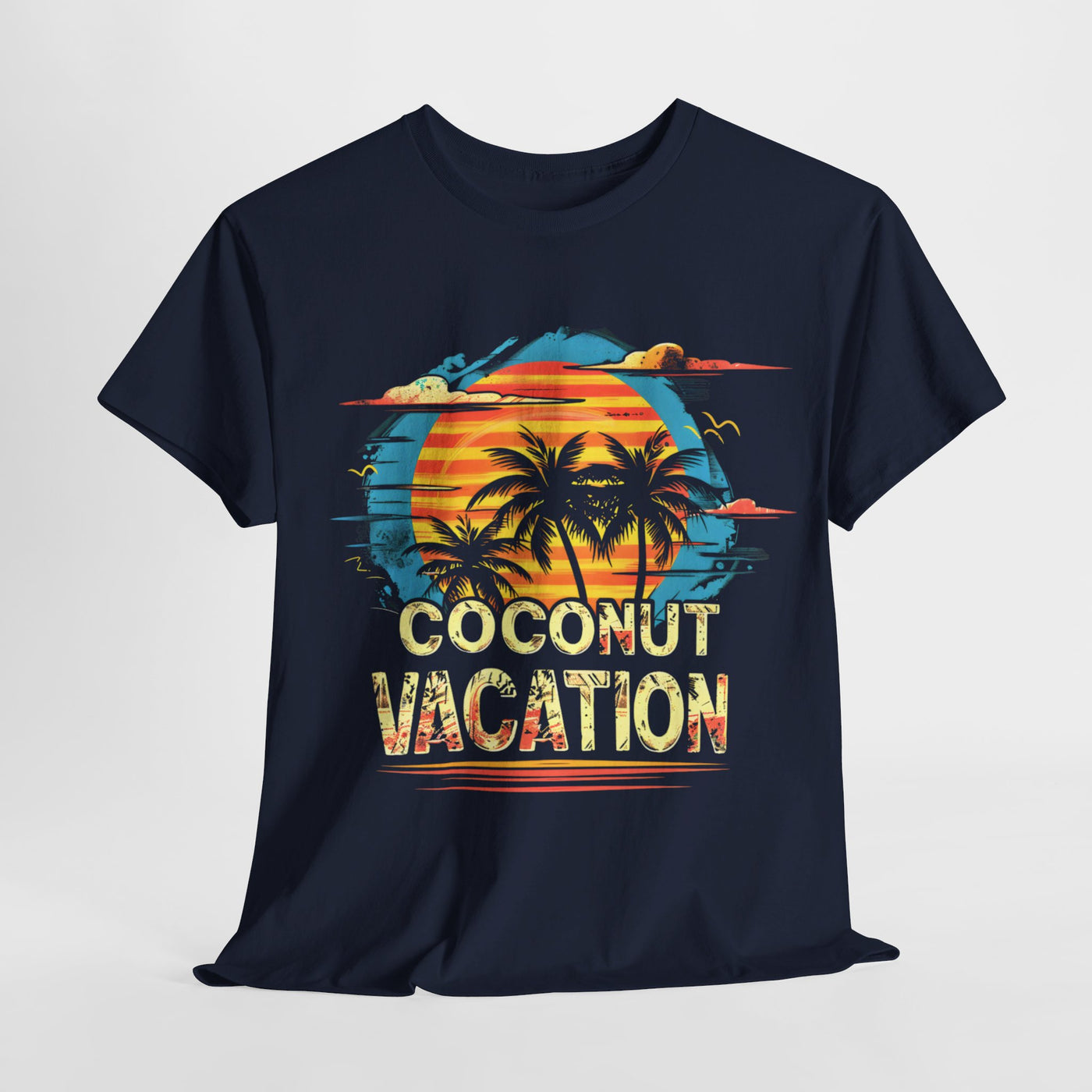 "Coconut Palms Vacation T-Shirt - Tropical Island Getaway, Summer Vibes Tee"