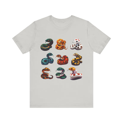 Nine Colorful Snakes T-shirt design