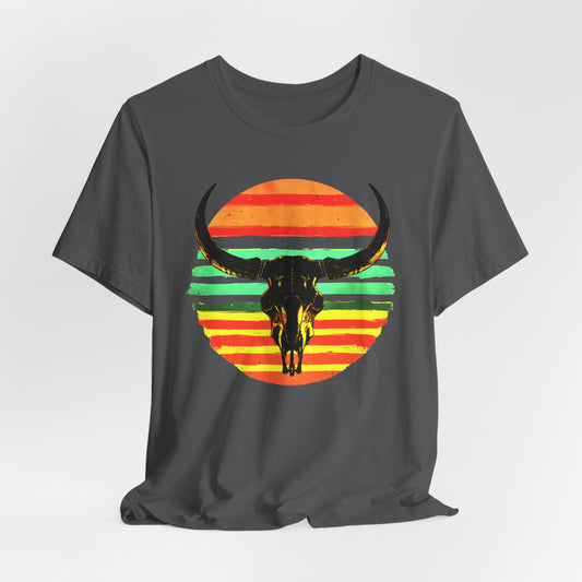 Buffalo Horns Sunset T-shirt design