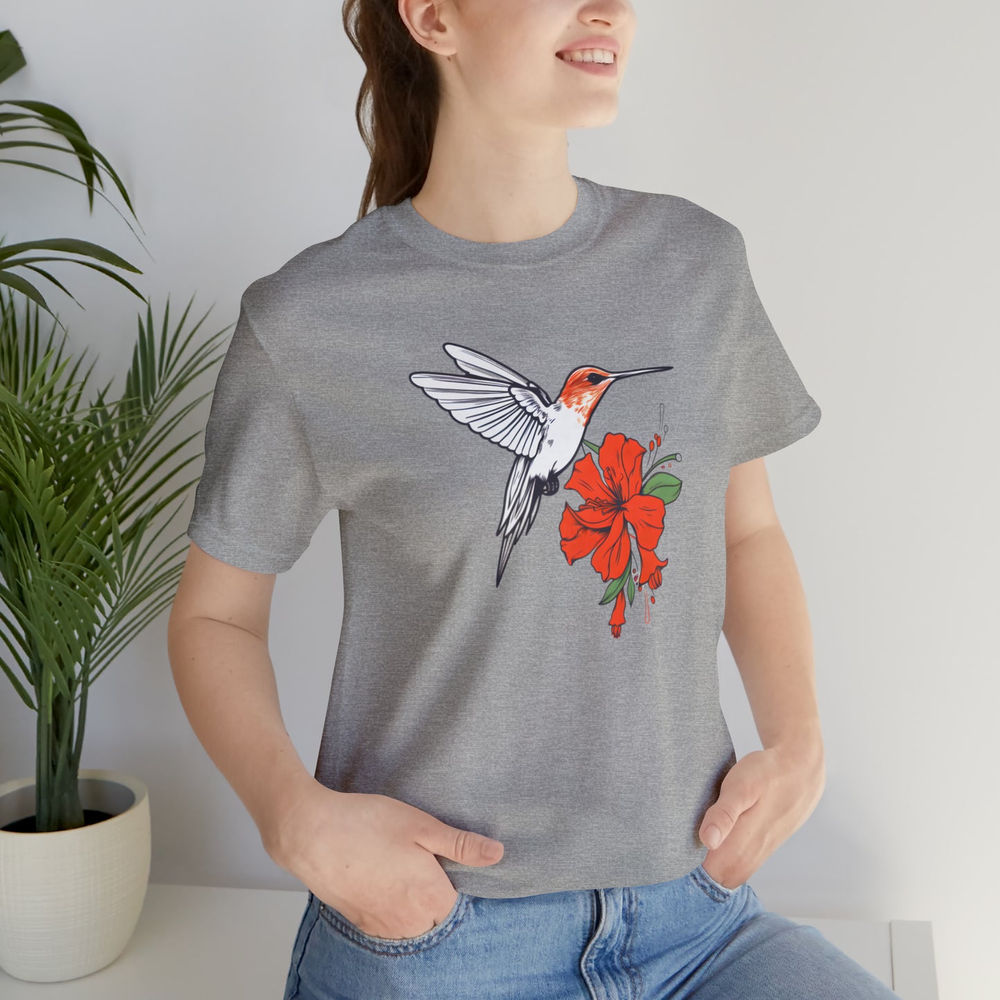 Power of birds collection: Hummingbird and flower