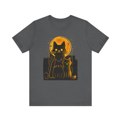 Three Cats Under the Moon T-shirt design