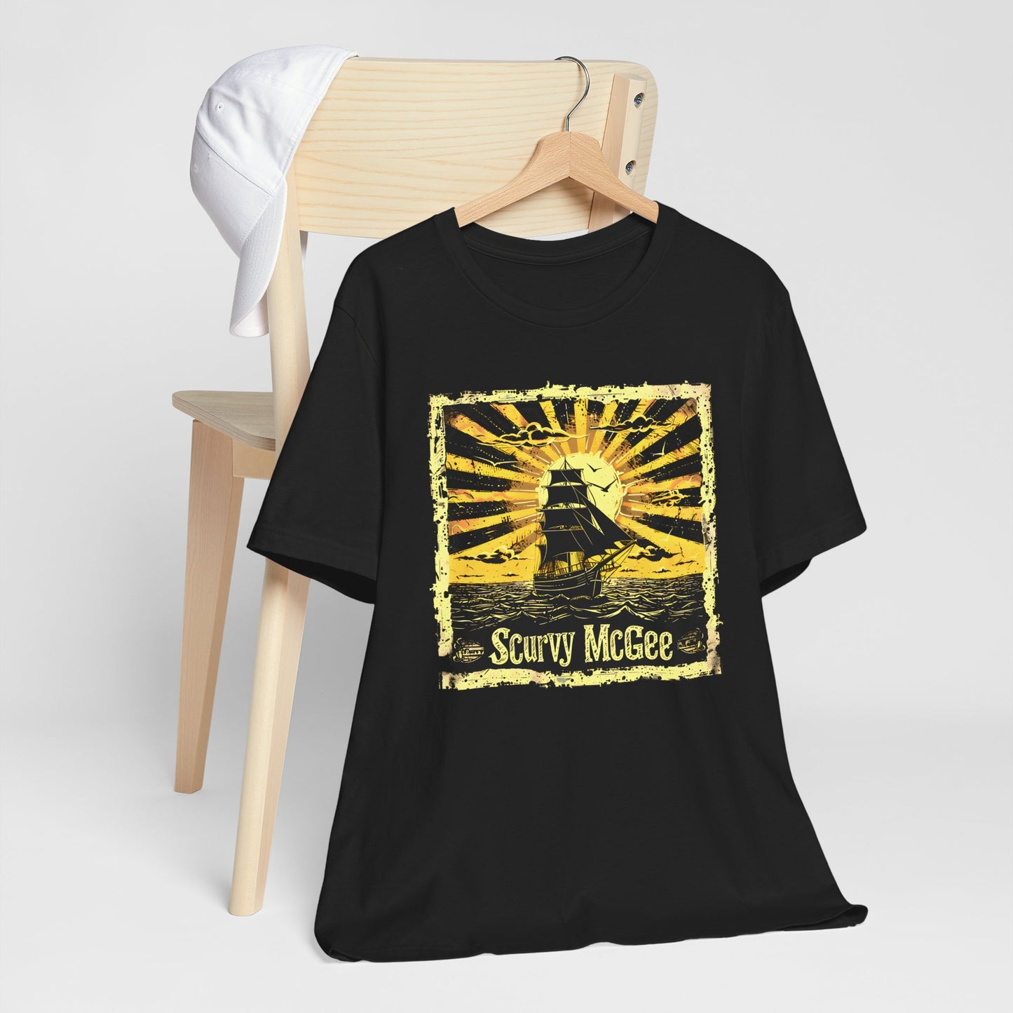 Cool Scurvy McGee Old Maritime Sailor and Pirate T-shirt. Best present for boating fanatics