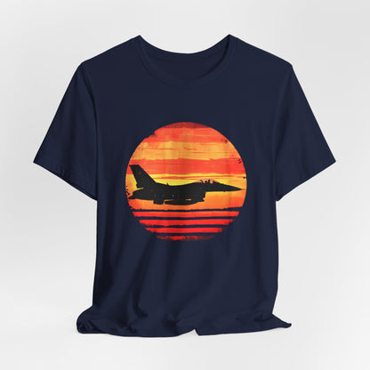 F-16 Fighter Jet Sunset T-shirt design