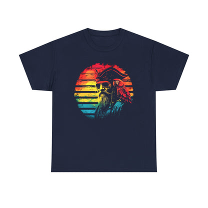 Retro Pirate Graphic Unisex Heavy Cotton Tee - Perfect for Adventure Lovers