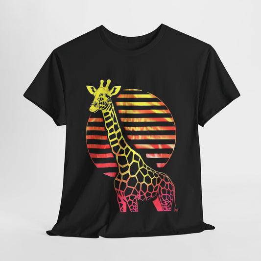 "Majestic Savannah Giraffe" Animal Theme T-Shirt Design