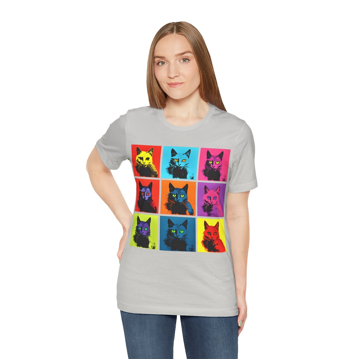 9 Andrew Warhol Style Cats T-shirt design