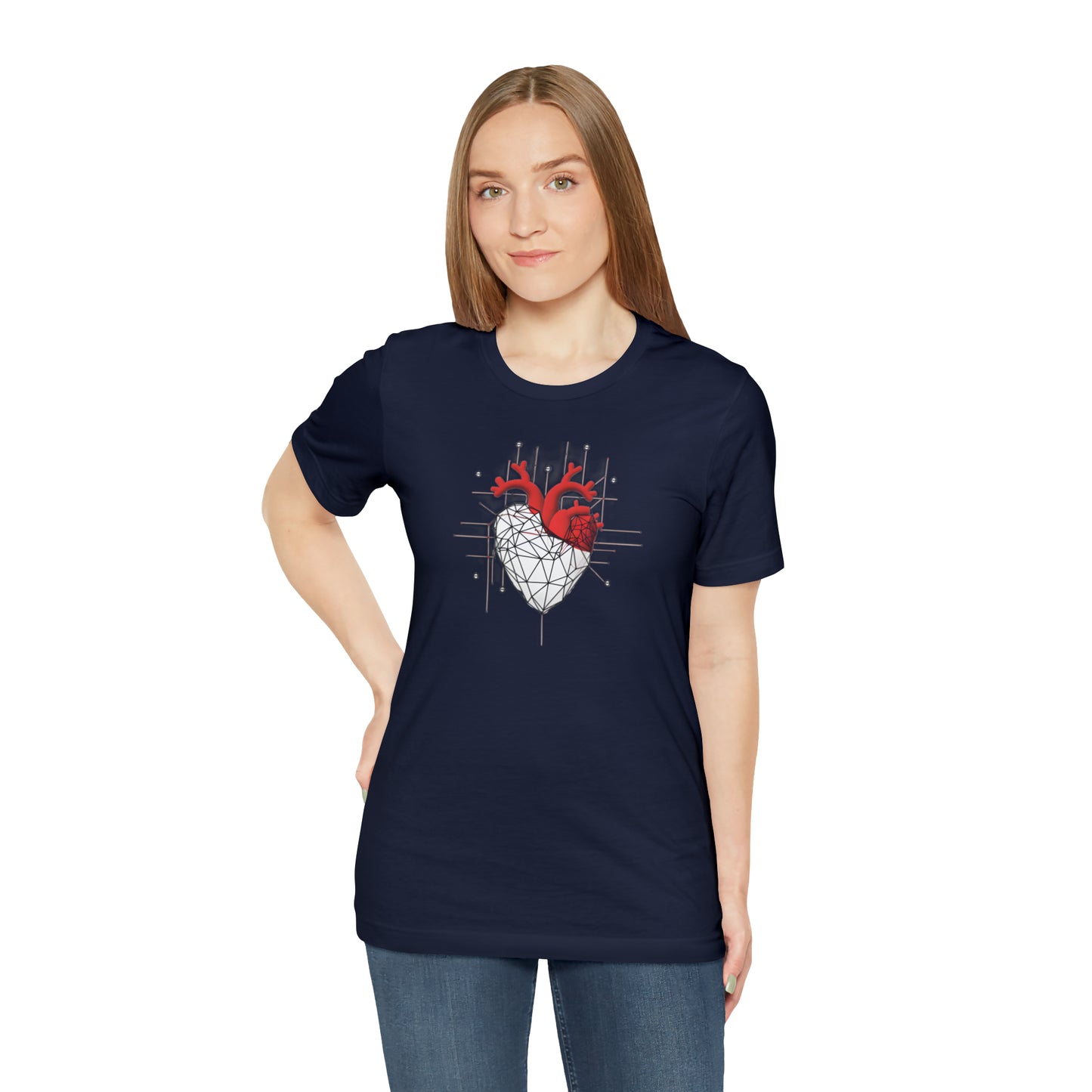 Hearts collection: Line Art Heart Triangular Design