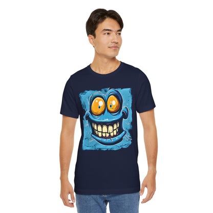 Blue Smiley Funny T-shirt design