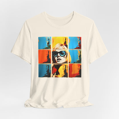 Blonde Girl Warhol Pattern T-shirt design