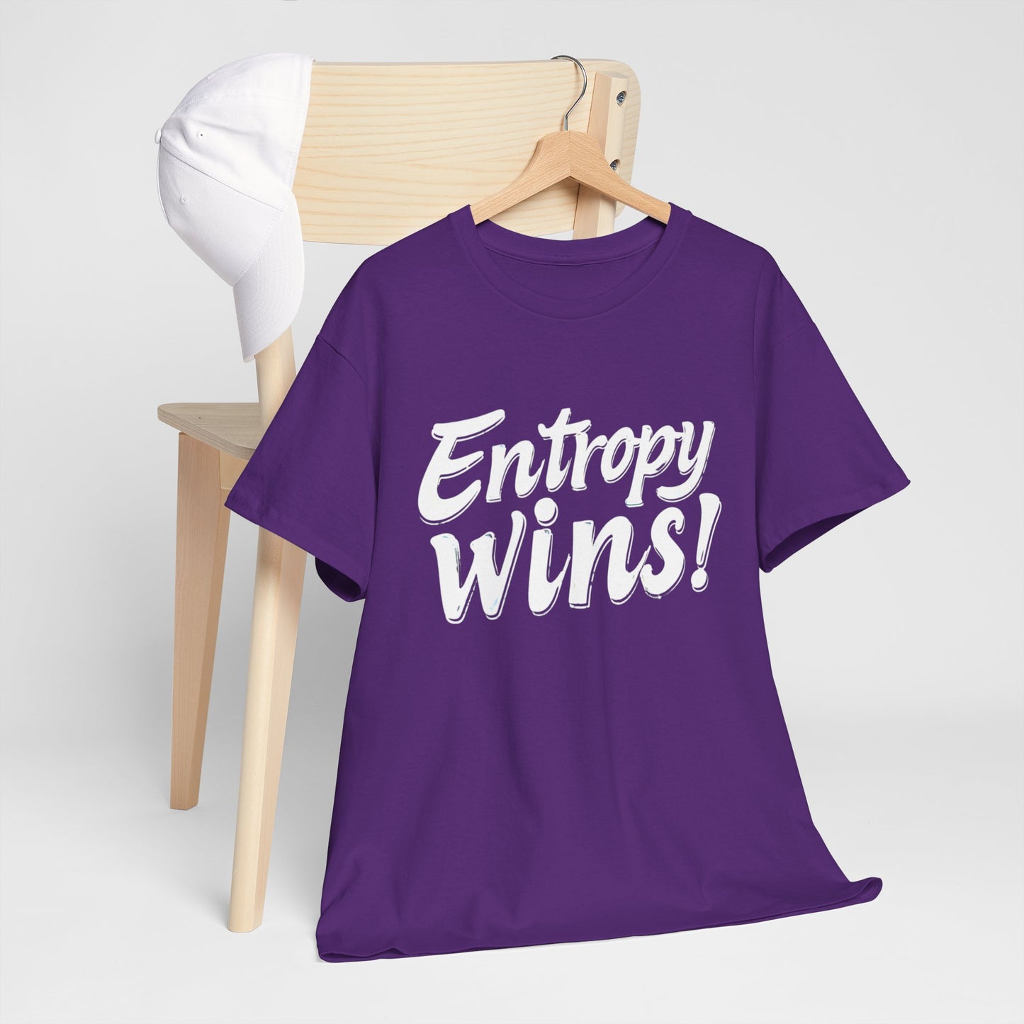 "Entropy Wins: Calligraphy STEM Physics T-Shirt"