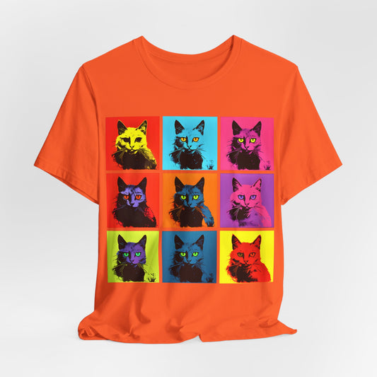 9 Andrew Warhol Style Cats T-shirt design