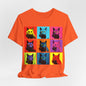 9 Andrew Warhol Style Cats T-shirt design