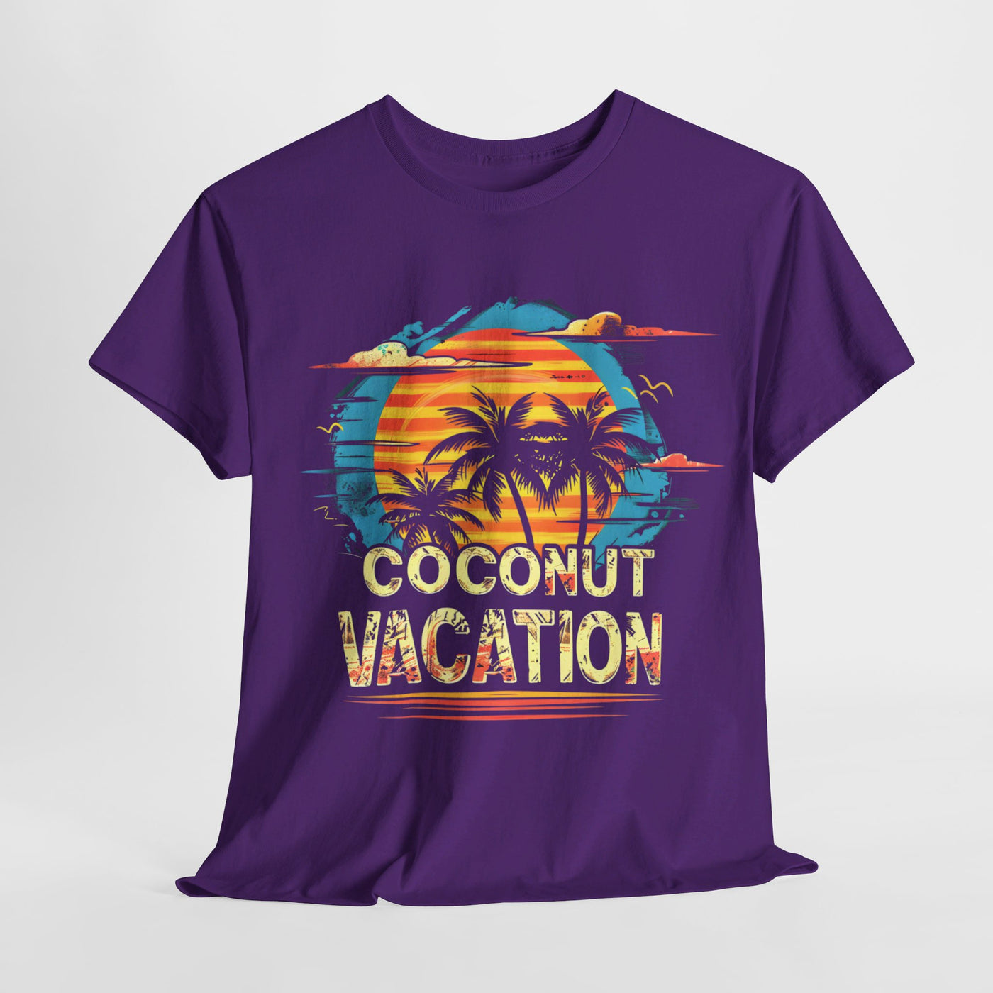 "Coconut Palms Vacation T-Shirt - Tropical Island Getaway, Summer Vibes Tee"