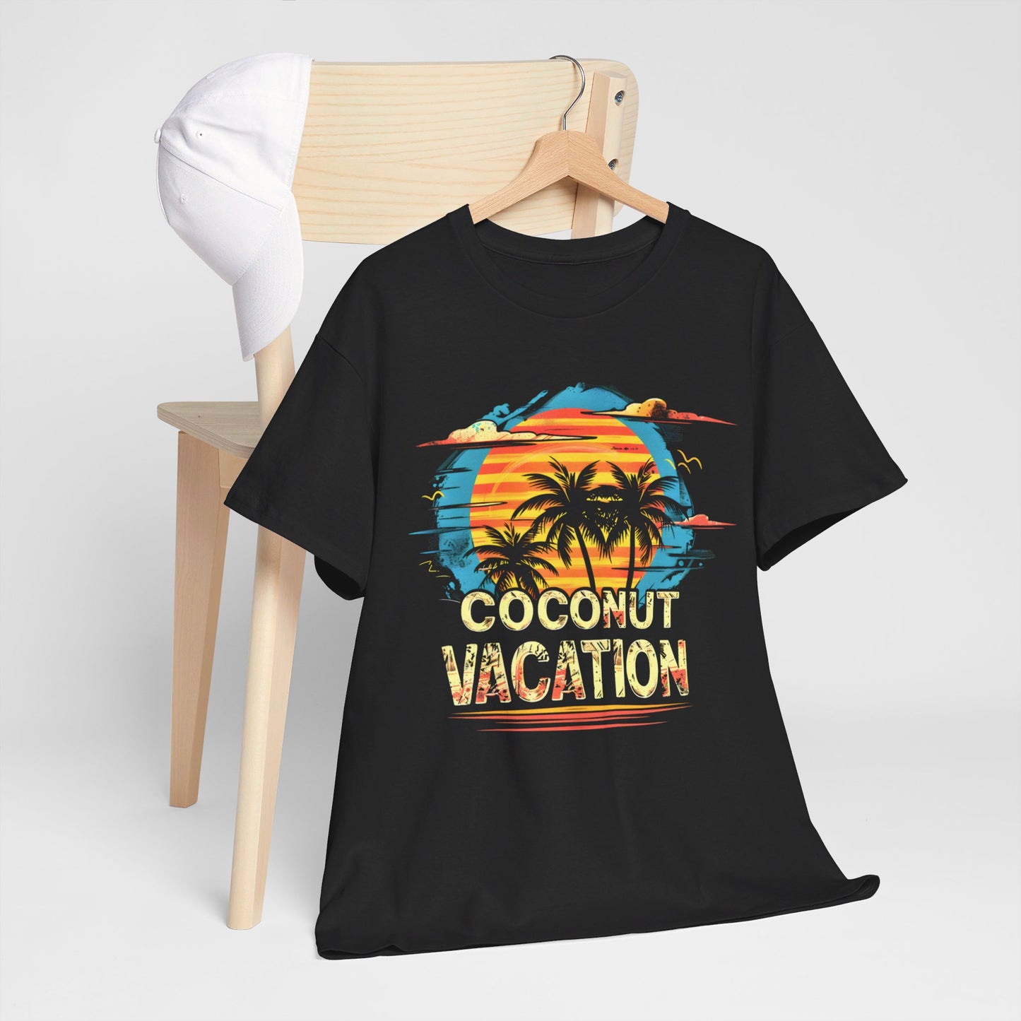 "Coconut Palms Vacation T-Shirt - Tropical Island Getaway, Summer Vibes Tee"