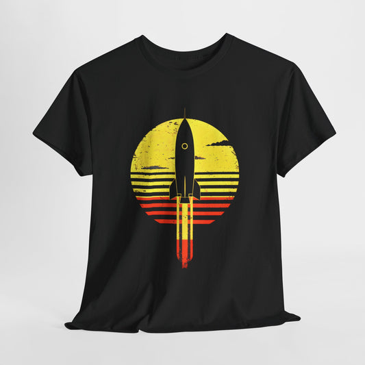 Sunset Rocket Launch T-shirt design