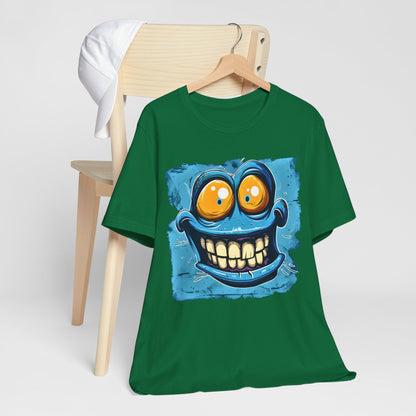 Blue Smiley Funny T-shirt design