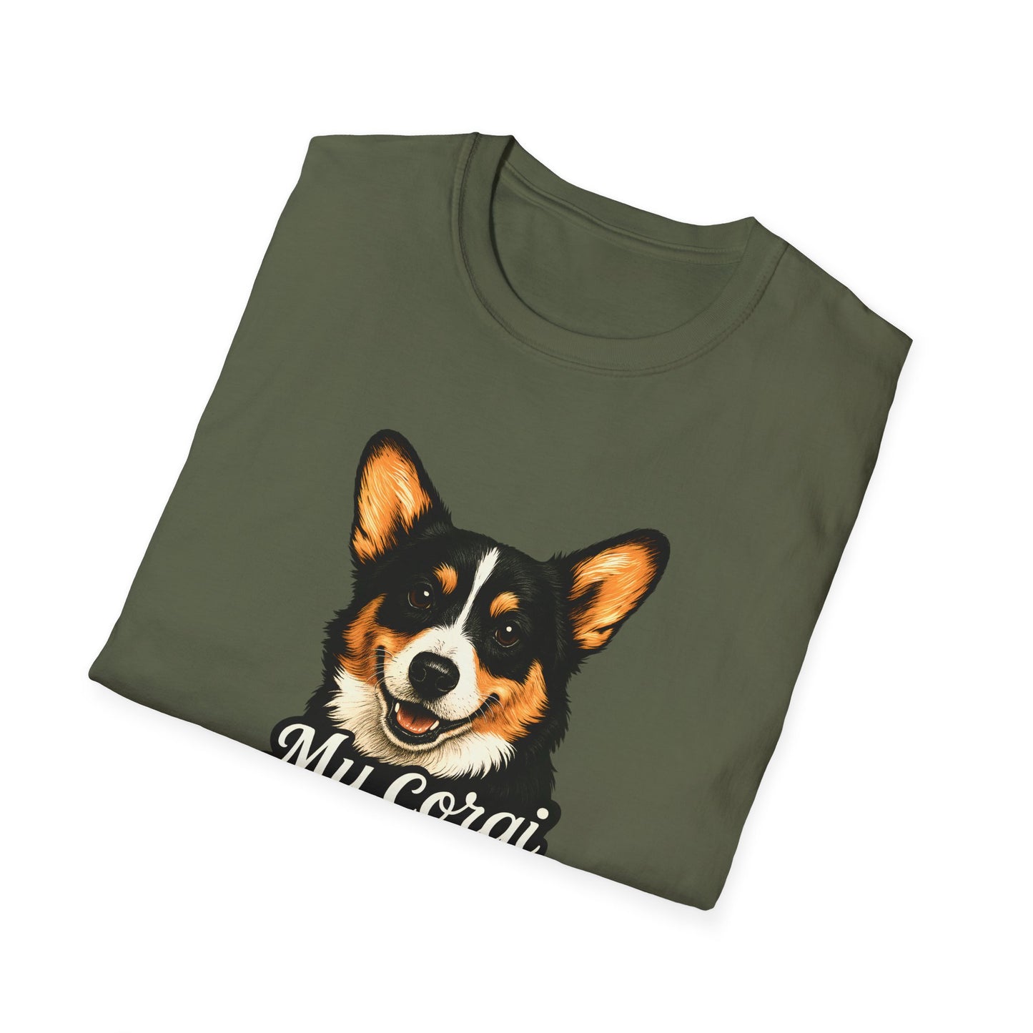 Corgi Lover T-Shirt - My Corgi Thinks I'm Great, Cute Dog Tee, Pet Owner Gift, Animal Lover Apparel, Funny Dog Shirt