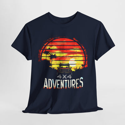 "4x4 Jungle Sunset Adventures T-Shirt – Conquer the Wild, Chase the Sunset"