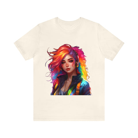 Rainbow Style Hair Avatar Girl T-Shirt