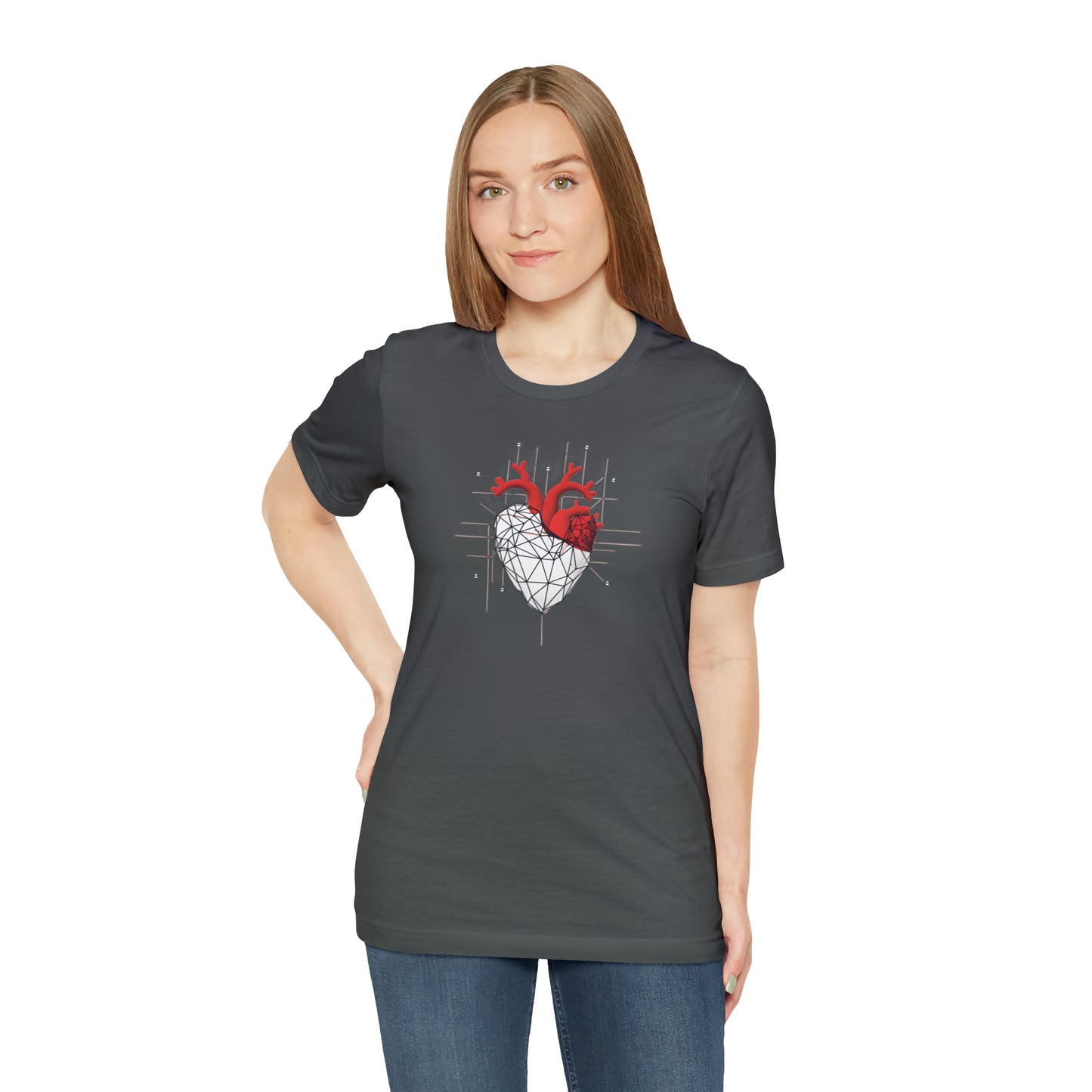 Hearts collection: Line Art Heart Triangular Design