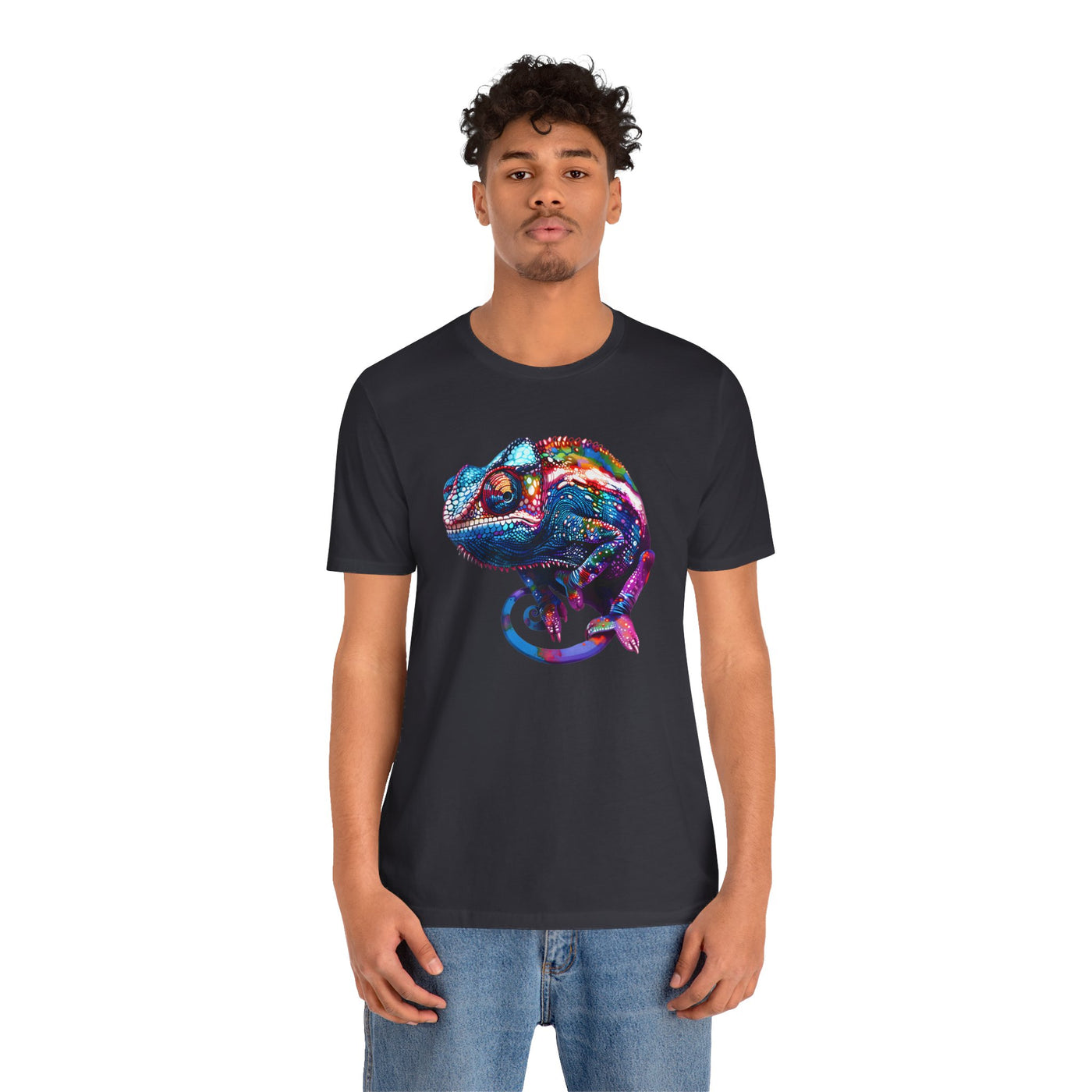 Purple chameleon t-shirt design