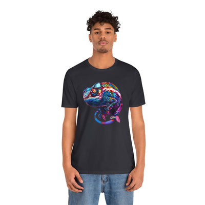 Purple chameleon t-shirt design